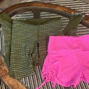 Take them both! Legging and active wear shorts!